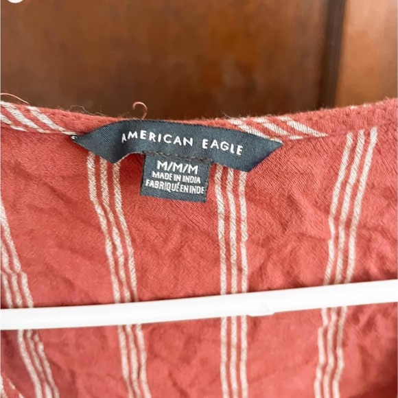 Red American Eagle Tie Crop Top - Picture 2 of 2